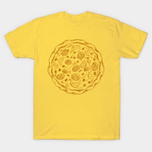 Pizza Sketch Yummy T-Shirt